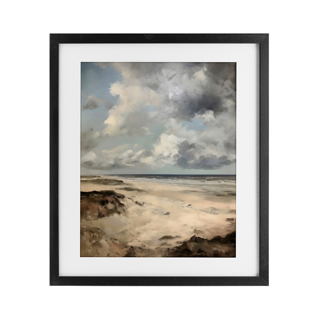 Stupell Industries Scenic Place Seascape Black Framed Print Under Glass, design by Creative Studio